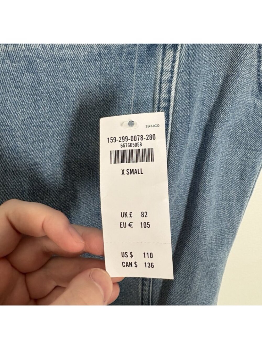 Abercrombie & Fitch XS Blue Denim Sleeveless Square Neck Column Midi Dress NWT - Picture 8 of 13